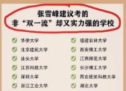 张雪峰力荐的四所双非大学：实力不容小觑